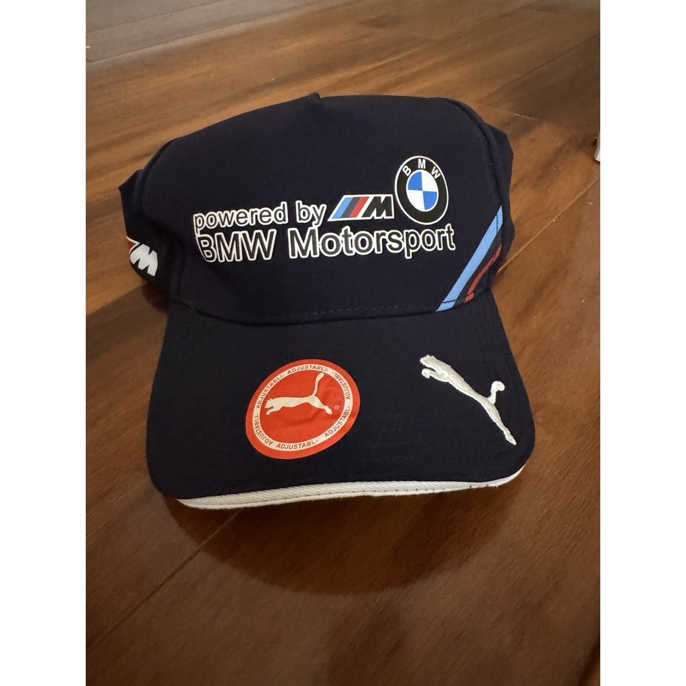BMW Motorsport Puma Power Baseball Hat Cap Navy Blue Adjustable Men's NWT